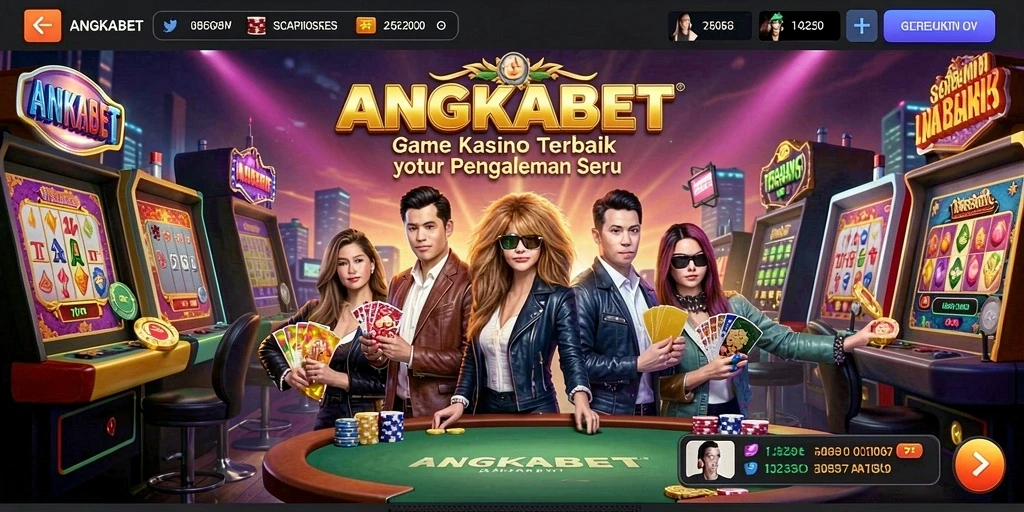 Tampilan menarik dari gameplay Kasino di ANGKABET.