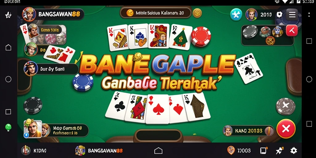 Tampilan menarik dari gameplay Gaple BANGSAWAN88.