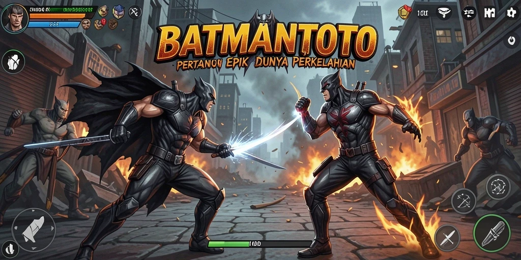 Tampilkan aksi pertarungan seru dalam BATMANTOTO.