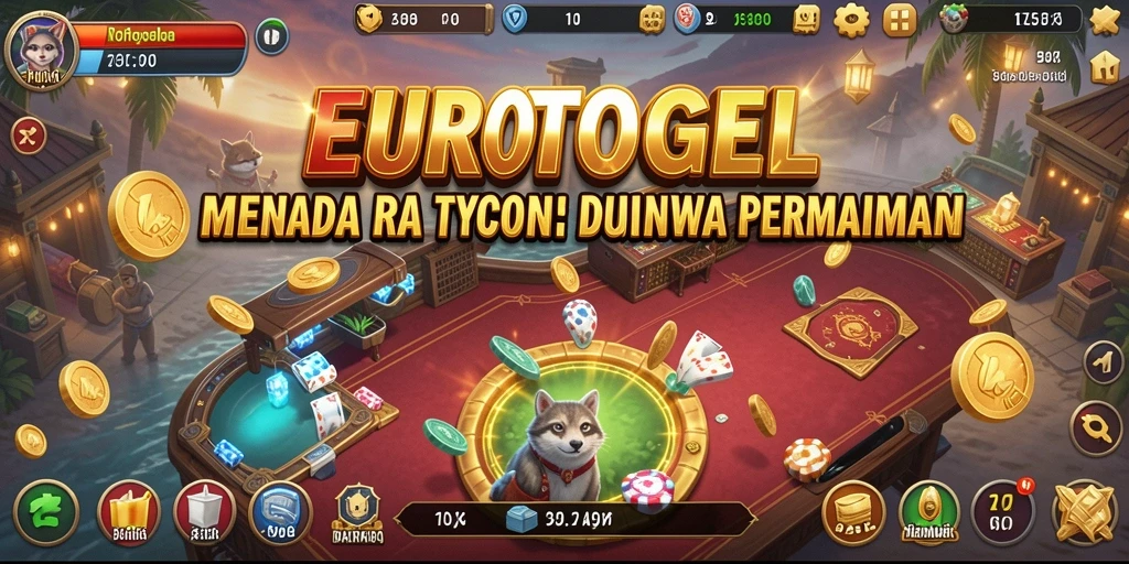 Gameplay EUROTOGEL menunjukkan pengalaman manajemen tycoon yang seru.