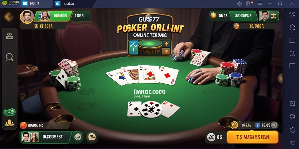 Tampilan menarik dari gameplay poker GUS77 dengan kualitas grafis tinggi.