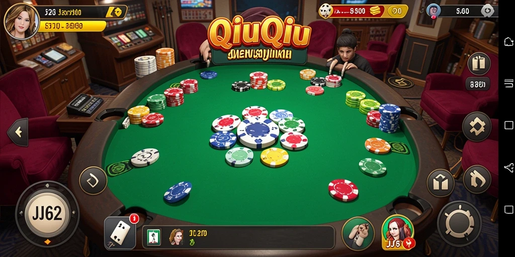 Screenshot menampilkan gameplay seru dari JJ62 saat bermain QiuQiu.