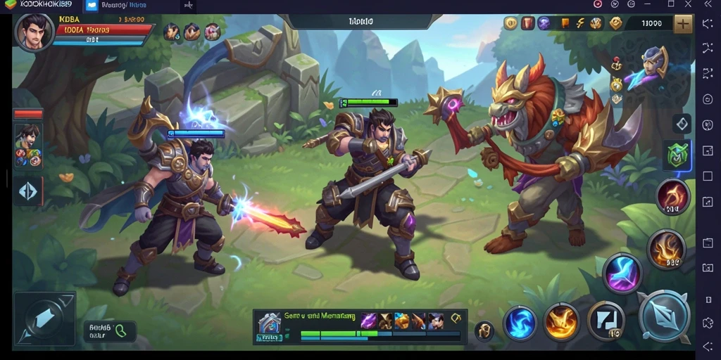 Screenshot utama KODOKHOKI889 menampilkan aksi seru di arena MOBA.