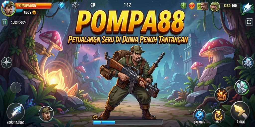 Screenshot menampilkan aksi mendebarkan dalam petualangan POMPA88.