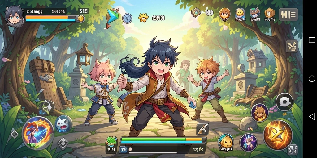Tampilan utama gameplay <strong>SVIP1</strong> dengan karakter Anime yang menawan.