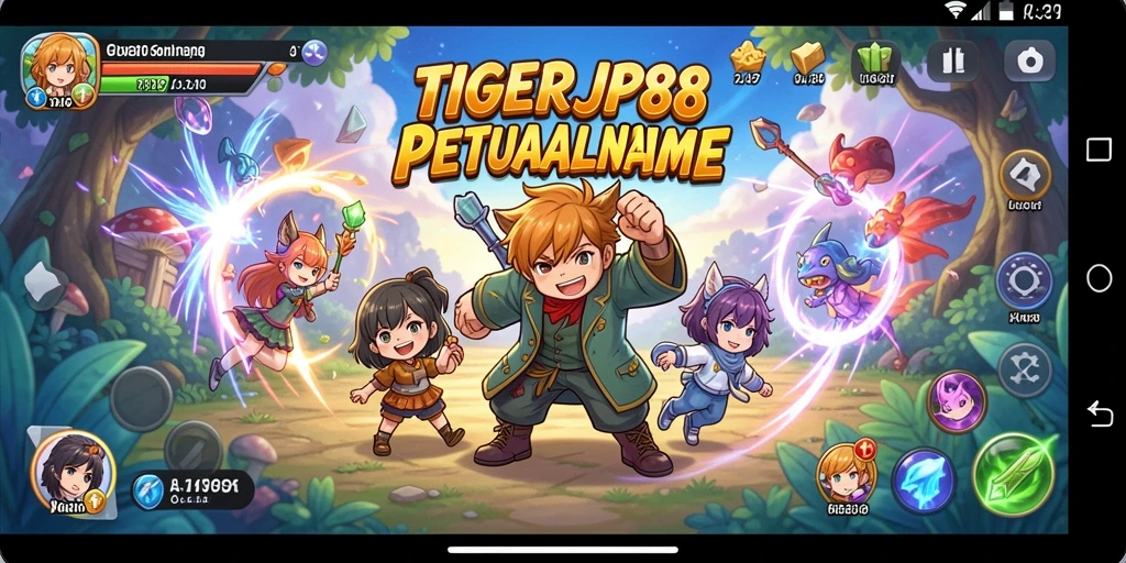 Tampilan gameplay yang menarik dari TIGERJP88 dengan karakter anime.