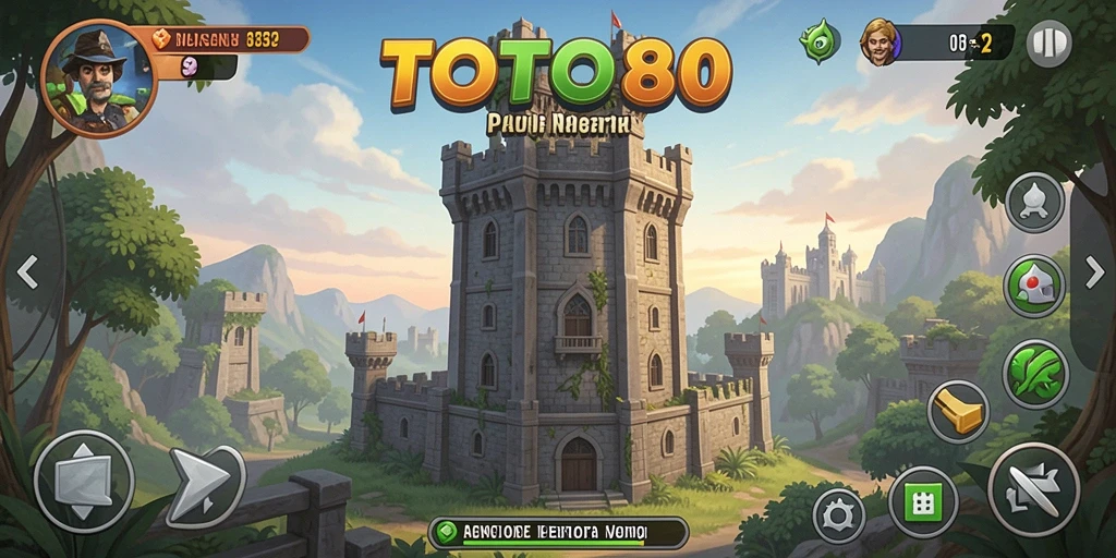 Tampilan gameplay TOTO80 yang penuh aksi dalam pertahanan menara.