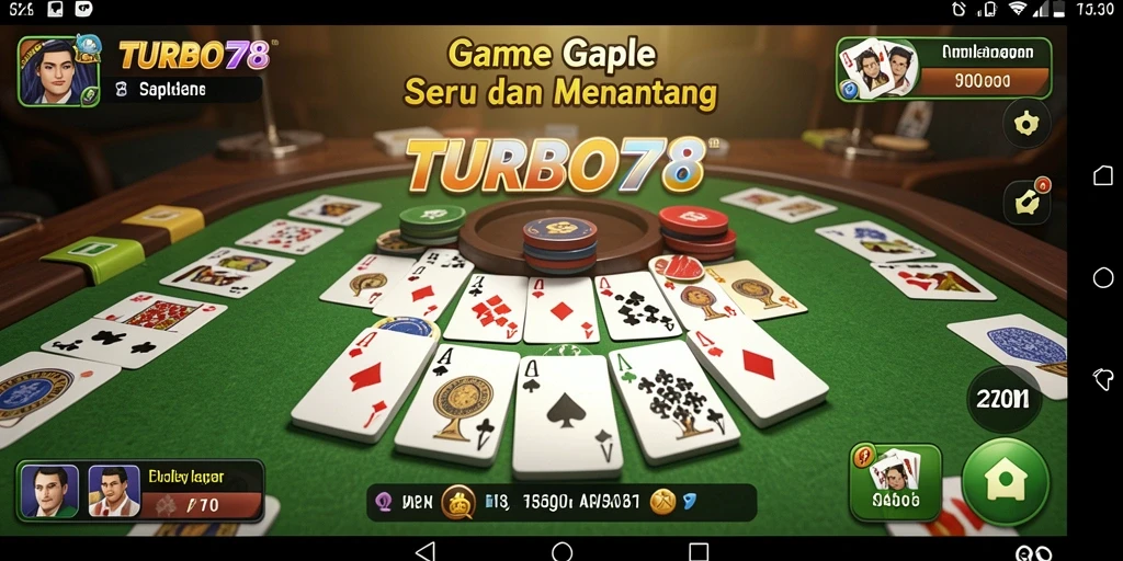 Gameplay seru Gaple di TURBO78 dengan desain yang menarik.