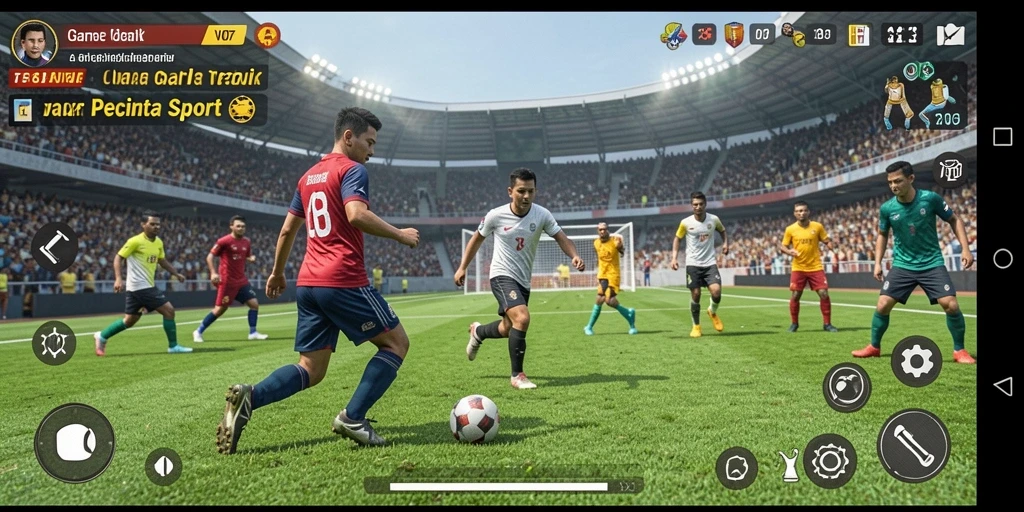 Gameplay seru dari V07 dengan aksi olahraga yang mendebarkan.